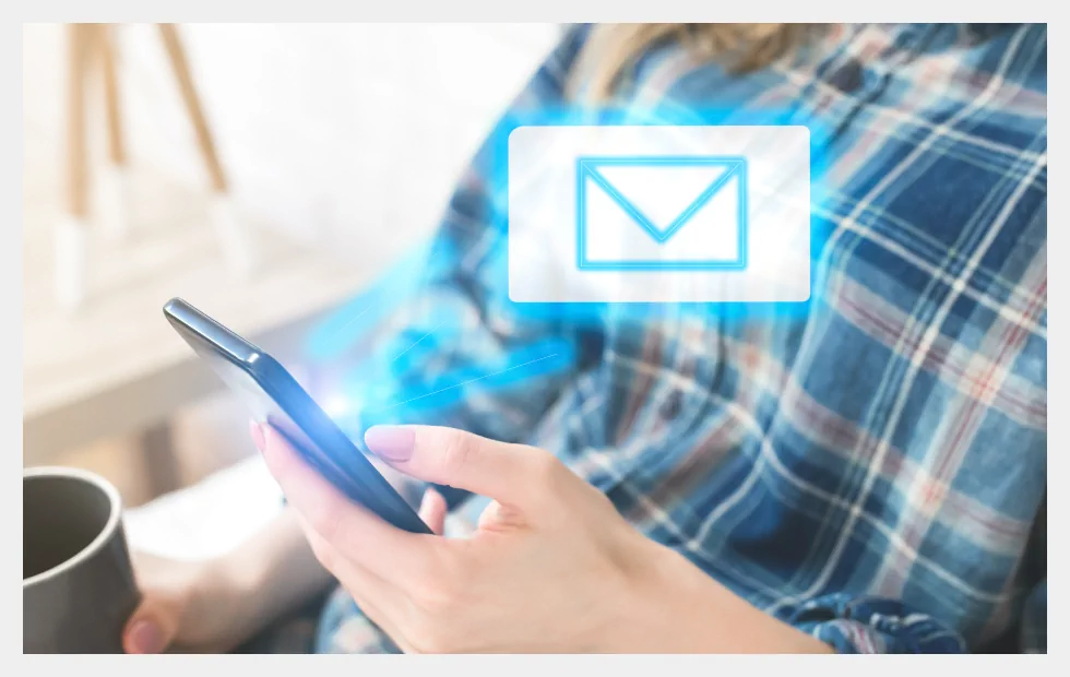 Notificación de teléfono alerta de correo